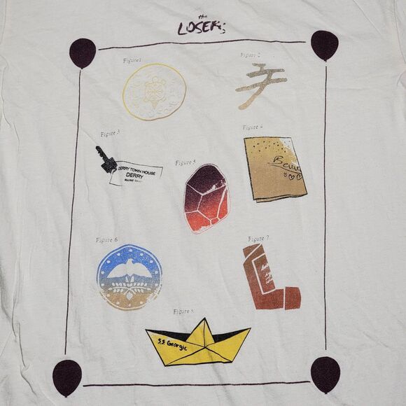 Box Lunch SS Cream w/ Maroon Trim Unisex Tee It: The Losers - Size Medium - Picture 2 of 4